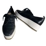 Karl Lagerfeld Black Leather Sneakers Bali Platform Lace Up Womens Size 7.5 Photo 1