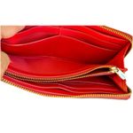 Coach Accordion Zip Wallet G2081-73738B Red Leather Women’s Zip Around Wallet Photo 5