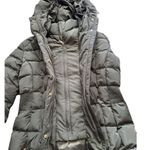 Cole Haan Women's 40" Signature Hooded Taffeta Down Coat Green Size Extra Small Photo 10