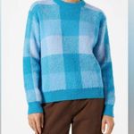 MC2 Saint Barth Brushed Sweater With Check Pattern Blue Photo 0