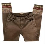 ZAC & ZOE OLIVE GREEN STRETCH VINTAGE JEANS EMBROIDERED ANKLES SIZE M/38 (US 2) Photo 6