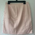 Max Mara  Weekend cream/peach unlined, a-line  midi skirt, side zip ; size 10 Photo 3