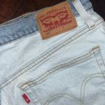 Levi's Light Blue and Cream Denim Shorts Photo 3