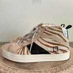 D.A.T.E. Women’s Hawk Animalier Zebra Luxury Fashion High Top Sneakers Sz 7 Tan Photo 2