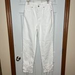 Good American  White High Rise Tie Ankle Straight Leg Jeans Size 4 27 Photo 2
