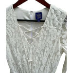 Disney Beauty And The Beast Sz S Lined Romper Playsuit White Lace Bell Sleeves Photo 1