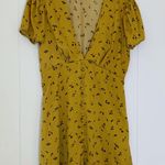 Urban Outfitters Mustard Yellow V-Neck Dress L Photo 1
