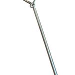 Minimalist Silver Tone Bar Pendant Necklace Collar Circle Spring Ring Clasp 16" Photo 1