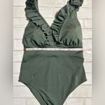 H&M NWOT - Woman’s One Piece Swimsuit in Dark Green Photo 2