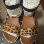 MIA BRAND NEW Brown and Black Sandals with Leopard Print Photo 2