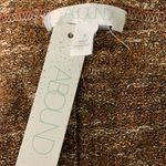 Abound  Womens Rust Stripe Marled Knit Joggers Banded Cuffs Pants Photo 2