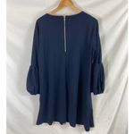 nwot standards & practices Crepe Knit Balloon Sleeve Dress size 2X Blue Photo 5
