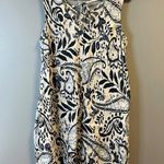 Lucky Brand  Dress 100% Linen Blue Paisley Print A Line Sleeveless Dress Sz S EUC Photo 6