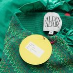 Alden Adair. Frida Ruffle Smocked Midi Dress. Green Size M Photo 3