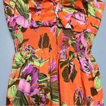 Love The Label Azaela Floral Ruffle Maxi Dress Topanga Coral Print Womens Size S Pink Photo 3