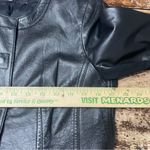 Anne Klein  Stretch Black Leather Jacket‎ PS Petite Small Photo 5