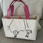 Kate Spade - Maria Kalman Ivory Limited Edition Walking Dog Canvas Handbag / Purse Photo 3