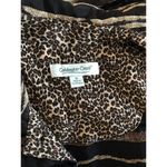 Coldwater Creek Woman’s  Striped Brown Jacket M Long Sleeve Open Button Collared Photo 5