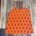 Madewell ✨ Orange/Coral & Navy Paisley Silk Strappy Tank Top Photo 1