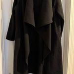 Boohoo Elegant Black Waterfall Trench Coat Photo 0