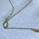 White House | Black Market : Gold Tone Long Necklace- drapes Photo 2