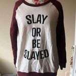 Charlotte Russe Graphic Text Pullover Photo 0