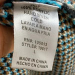 Savanna Jane sweater Aztec tribal southwestern fair isle pullover sweater Large Brown Photo 6