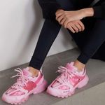 Balenciaga Track Clearsole Logo-Detailed Sneakers in Pink, Size 37 New +Dust Bag Photo 15