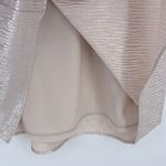Loft  Double-V Metallic Shimmer Cami Top Women’s Size Medium Pink Champagne NWT! Photo 4