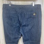 Michael Kors  Jeans Womens 12 Dark Blue Slim Fit Mid Rise Denim MK Logo Photo 5