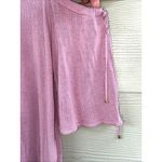 Sistes Italy Dusty Rose Metallic Detail Asymmetric Tunic Blouse Shirt Medium NEW Pink Photo 6
