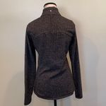 Kyodan  Women’s Small Mock Neck Pullover Sweater Gray Herringbone Tweed Photo 7