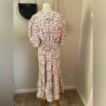 Silhouettes Floral V Neck Tie Dress, Shorts Sleeve Dress, Size 16W Photo 3