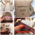 MARTIN CLAY WHITE PATENT LEATHER HEART THEME BLOCK HEEL SANDALS (36) Size 5 Photo 10