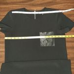 Madewell  Black Mini Dress Leather Pocket T-Shirt High-low Dress Exposed Zip XS Photo 6