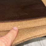 Ralph Lauren Womens Lauren By  Vintage Leather Wool Messenger Bag Photo 5