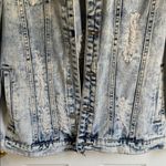 Source Unknown Light Blue Distressed Streetwear Jean Jacket Photo 2