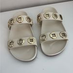 Larroudé Milan Slide In Ivory Leather 9.5 ivory leather Photo 5