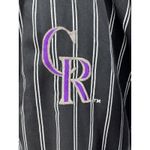Starter Vintage Colorado Rockies‎  Jacket XL Black Purple Pinstripe MLB Basebal Photo 1