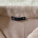ZARA Tan Collared Pullover Top Photo 2