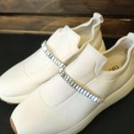 Nordstrom NWOT Lisbon White Slip On Sneaker Crystal Embellished Strap Womens 8 Photo 0