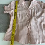 Vintage Sag Harbor Pink Short Sleeve Tie Back Blouse Jacket Blazer Size Medium Photo 7