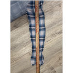 Kyla Seo Plaid Tunic Dress Embroidered Flowers Button Up Size Large Blue Photo 8