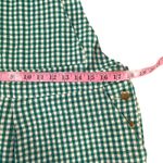 PLANTE Women's Green Gingham Overalls Jumpsuit Size L Made in USA Size L Photo 4