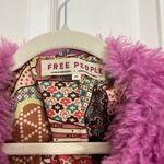Free People  Lena Teddy jacket in Rose bud Barbie pink NWT Photo 2