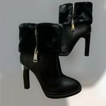 DKNY 🆕 “SONYA” Black Fur-Trimmed High Heel Ankle Boots. NWT Photo 10