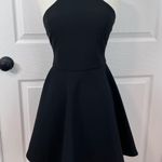 Elizabeth and James Black Halter Skater Dress Photo 8