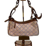 Dooney & Bourke DOONEY BOURKE Vtg Y2K Small Hobo Style Handbag Pink Matching Wallet Leather Trim Photo 0