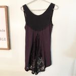 Free People  We The Free Size XS Black Night Falls Graphic Tank Lace Back Button Photo 5