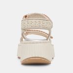 Dolce Vita Debra Ivory Suede Leather Platform Sandals Tan Size 9.5 Photo 3